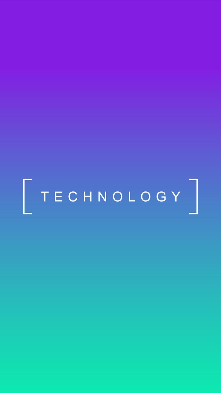 Vector technology social media story duotone template gradient blue advertising web banner with text promotion content layout modern vibrant mobile app design blending teal color with lettering mockup