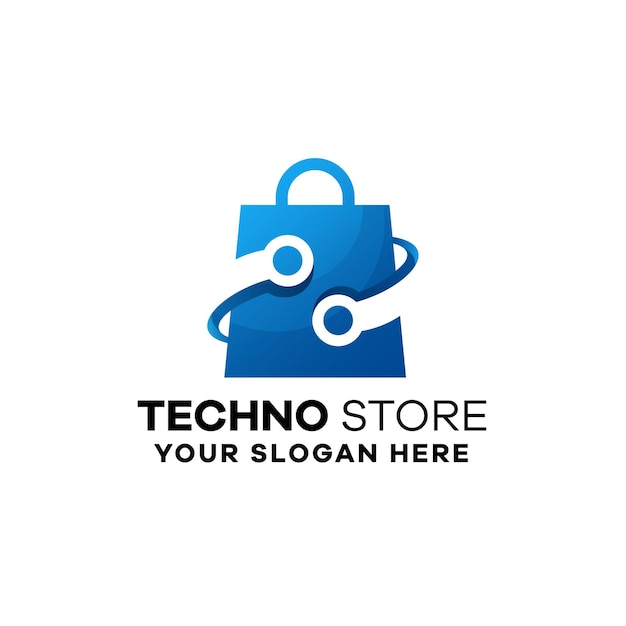 Technology Store Gradient Logo Template