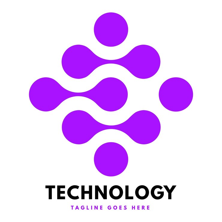 Вектор технология и командная работа дизайн шаблона логотипа
