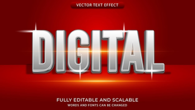 Technology theme editable text effect