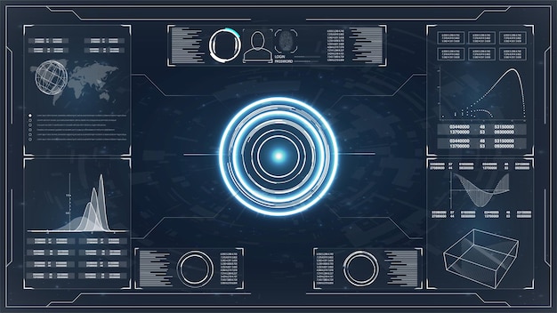 Vector technology ui futuristic concept hud interface