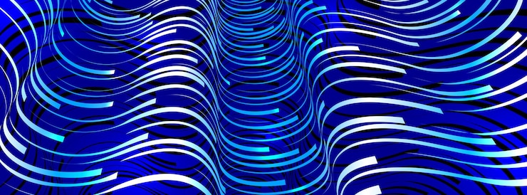 Vector technology vector abstract background with lines big data flow 3d abstraction of nanotechnology and science electronics and digital style wire net dimensional perspective