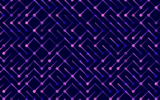 Technology vector seamless pattern banner geometric striped ornament monochrome linear background illustration