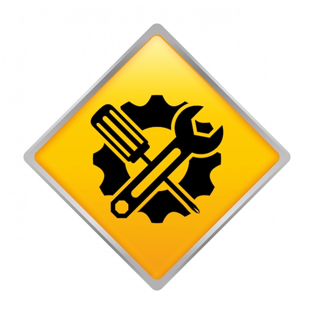 tecnical repair service emblem icon