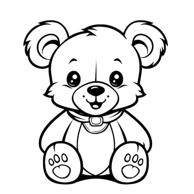 Teddy Bear Coloring Pages Drawing For Kids