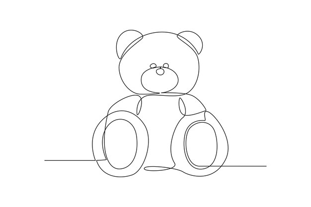 Vector teddy bear holding love for valentine gifts