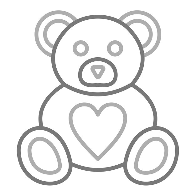 Vector teddy bear icon