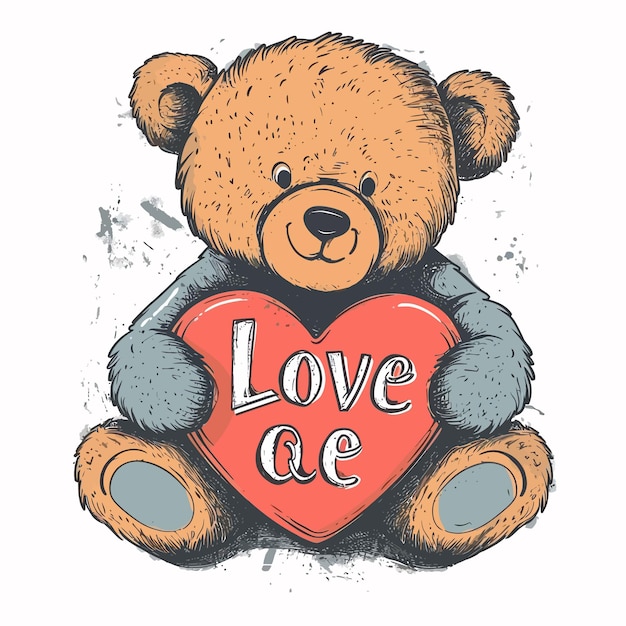 Vector teddy bear illustration