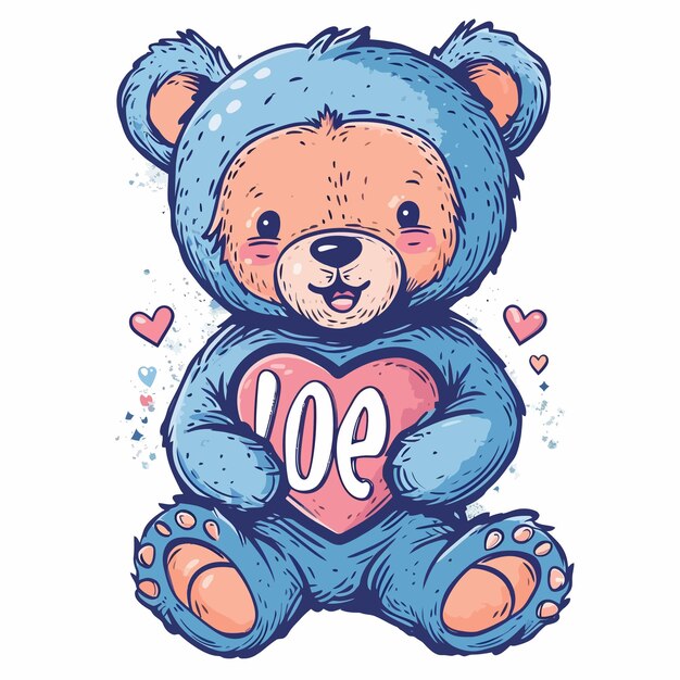 Vector teddy bear illustration