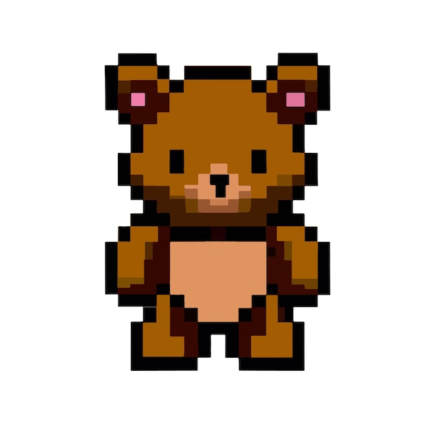 Teddy Bear Pixel Art