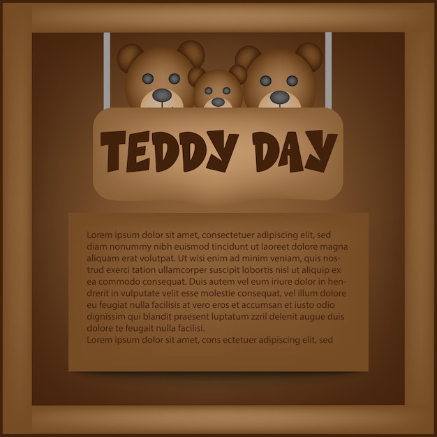 teddy bear text template