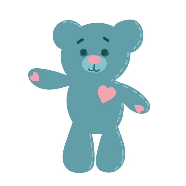 Vector teddy bear toy icon isolated vector illustration graphic design