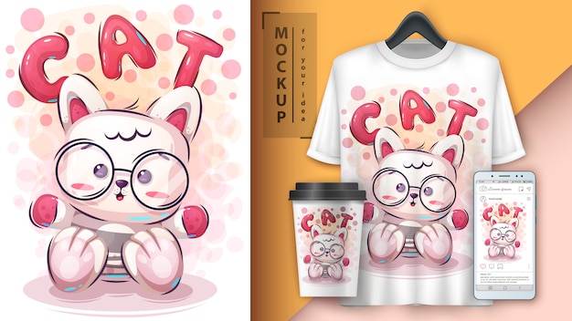 Teddy kitty poster en merchandising