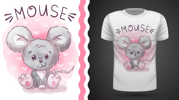 Teddy muis - print t-shirt