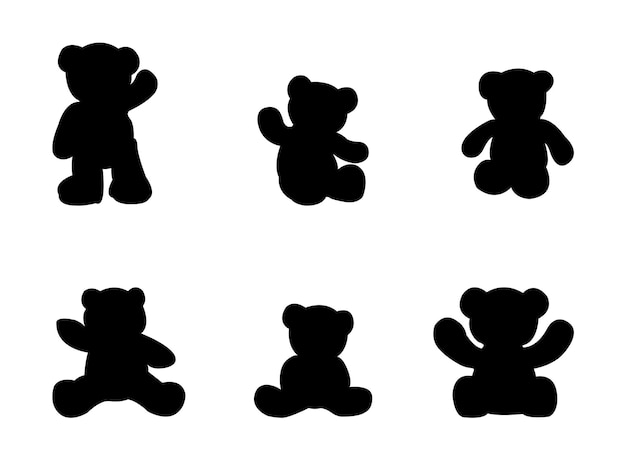 Teddybeer silhouet