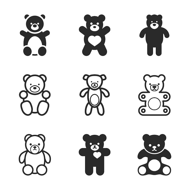 Teddybeer vector iconen
