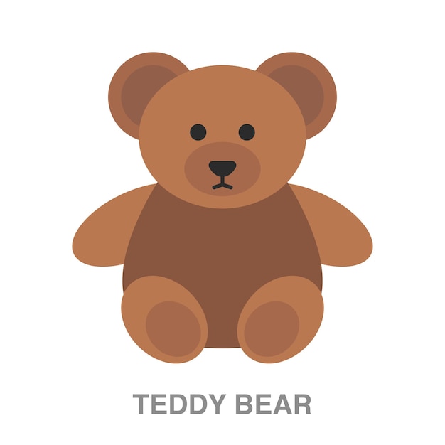 Teddybeerillustratie op transparante achtergrond