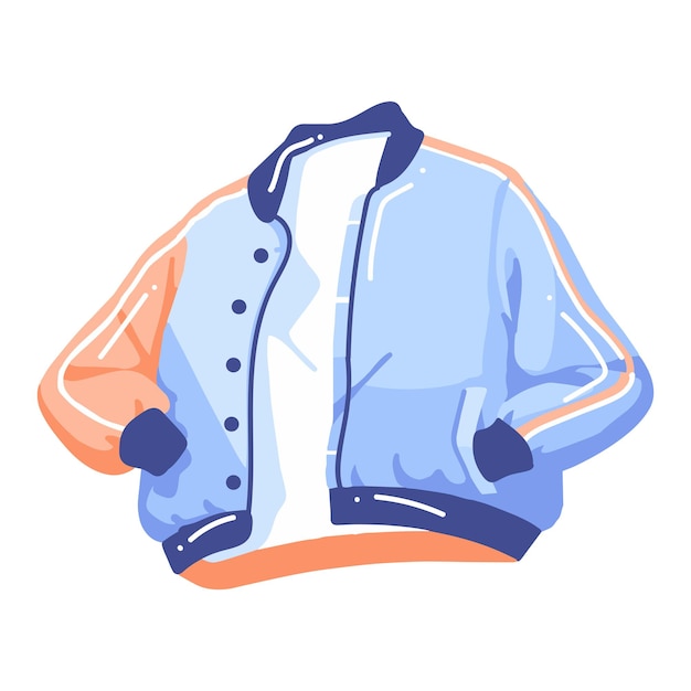 Teenage jacket in flat style isolated on background