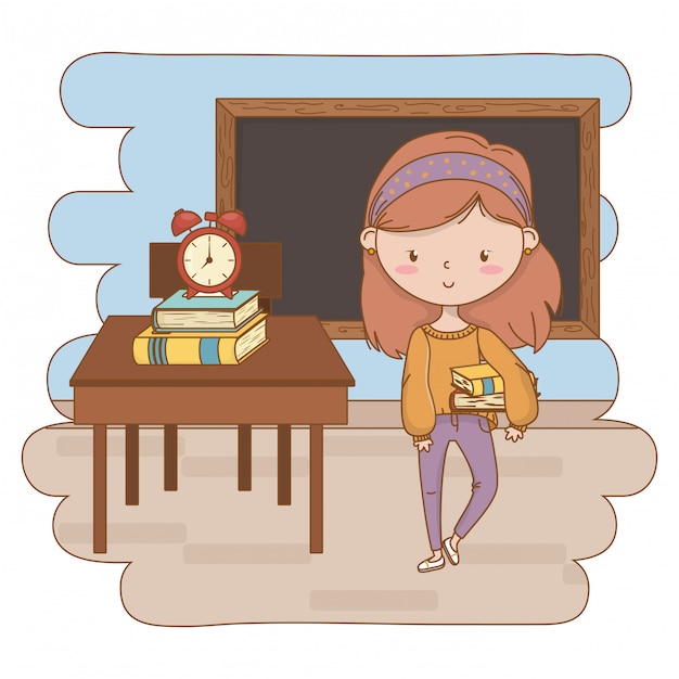 Teenager girl cartoon clip-art illustration