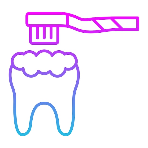 ベクトル 歯磨きのアイコン