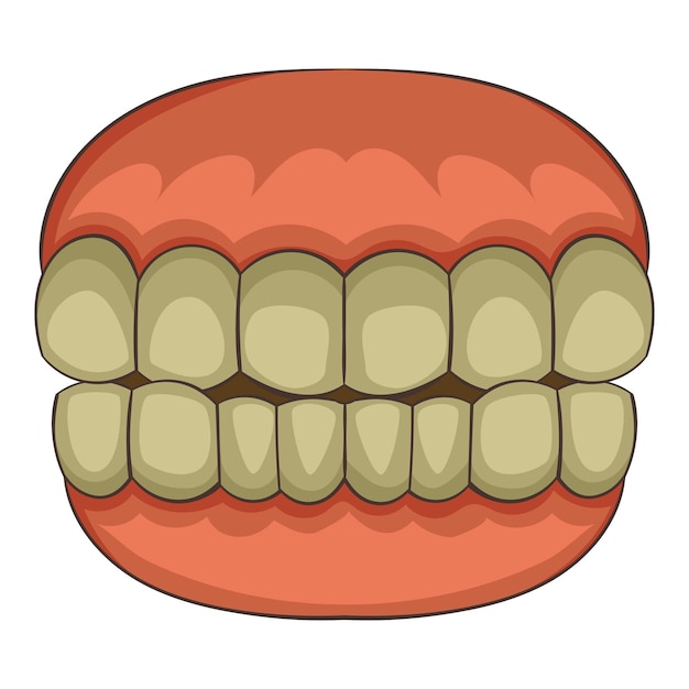 Teeth icon cartoon illustration of teeth vector icon for web