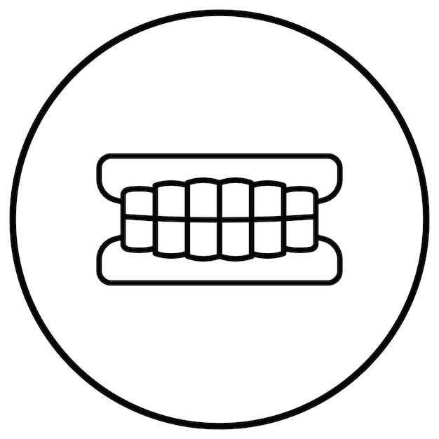 Vettore icona vettoriale dei denti può essere utilizzata per il set di icone di cura dentale