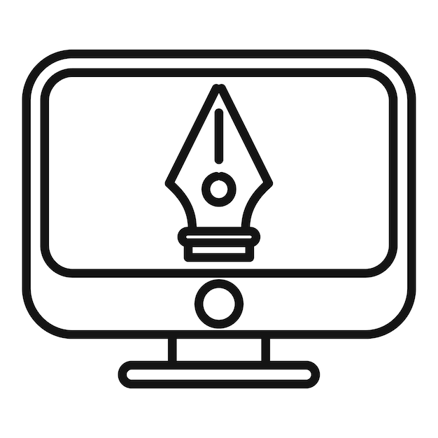 Teken herontwerp pictogram overzicht vector Web ui App-inhoud
