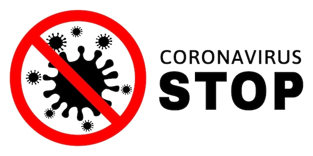 Vector teken stop coronavirus vectorillustratie