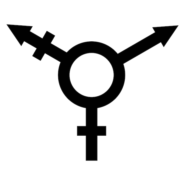 Teken symbool van gendergelijkheid Man vrouw en transgender gelijkheid