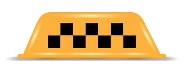 Teken taxi op kubussen. Cabine vervoer logo teken. vector illustratie