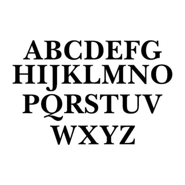 Vector tekenen van het alfabet kalligrafische lettertype op een witte achtergrond vector illustratie