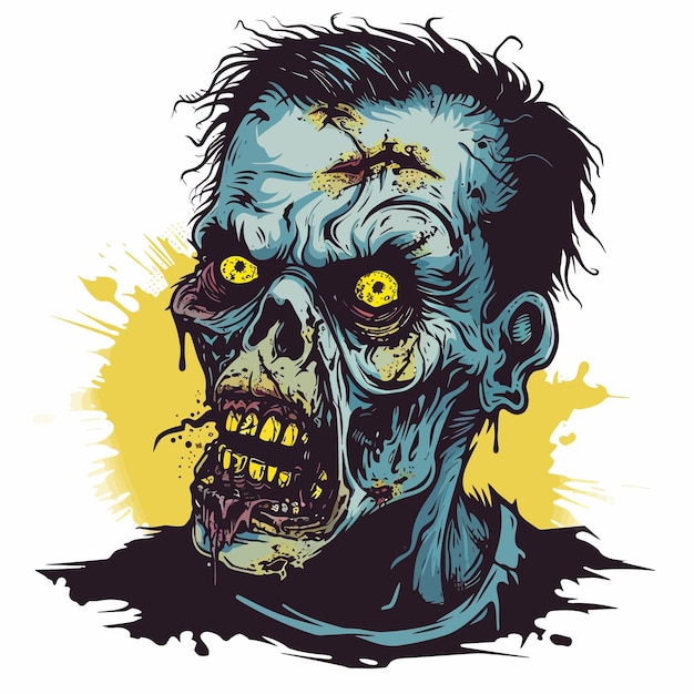 Tekenfilm zombie illustratie