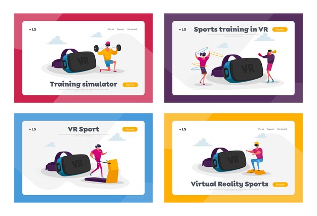 Tekens in vr-bril sportieve training