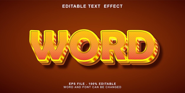 Vector tekst-effect-bewerkbare-wereld