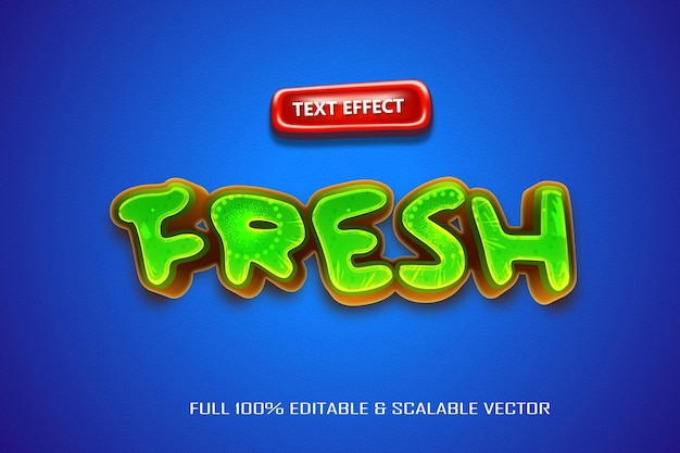 Tekst effect fruit vector