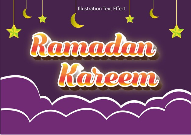 Vector tekst effecten illustrator ramadan kareem