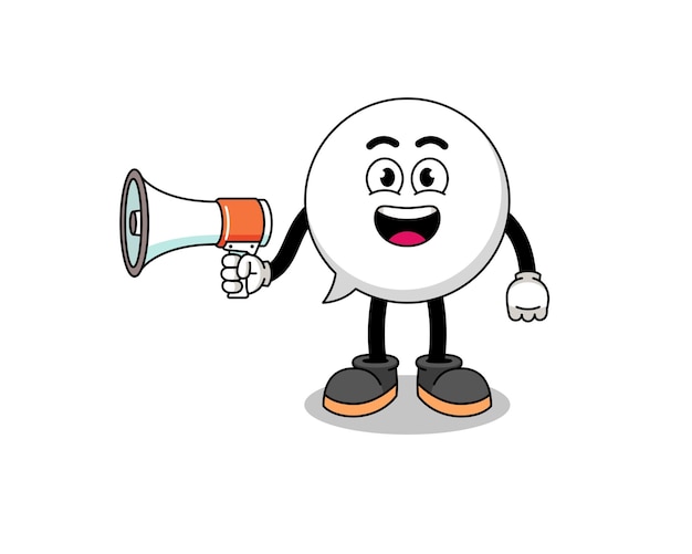 Tekstballon cartoon afbeelding met megafoon
