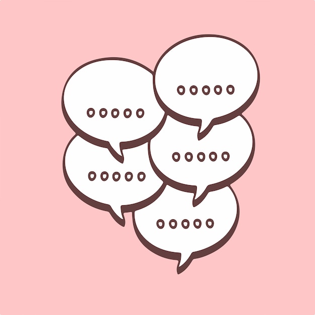 Tekstballon chatten symbool vectorillustratie