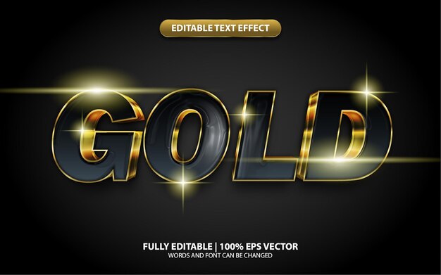 Teksteffect 3d goud