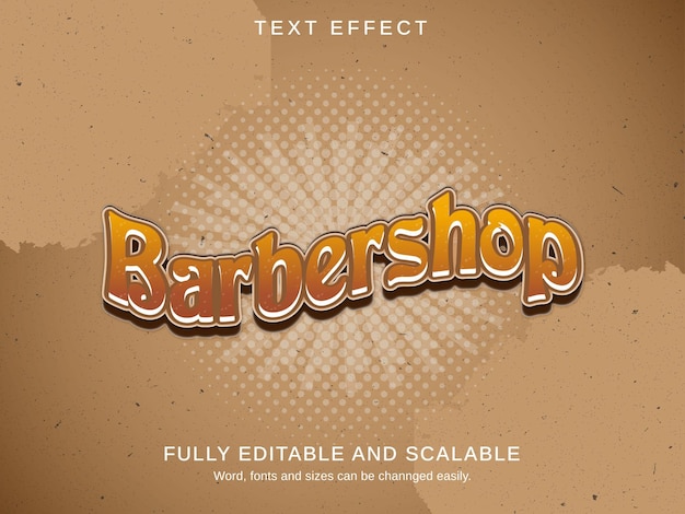 Teksteffect 3d voor barbershop