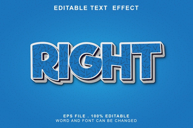 Teksteffect bewerkbaar rechts