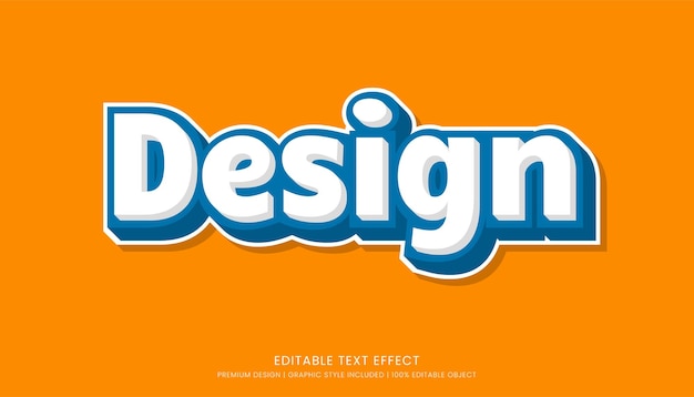 teksteffect bewerkbare sjabloon vector ontwerp 3d vetgedrukte stijl