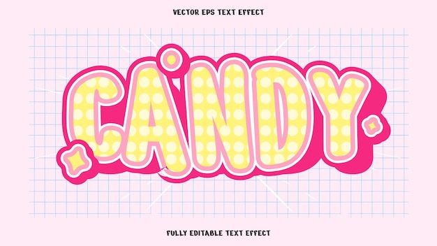 Teksteffect Candy