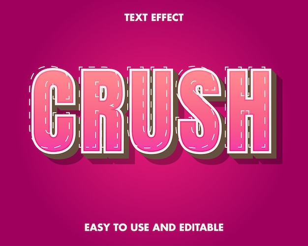 Teksteffect - crush. bewerkbare lettertypestijl.