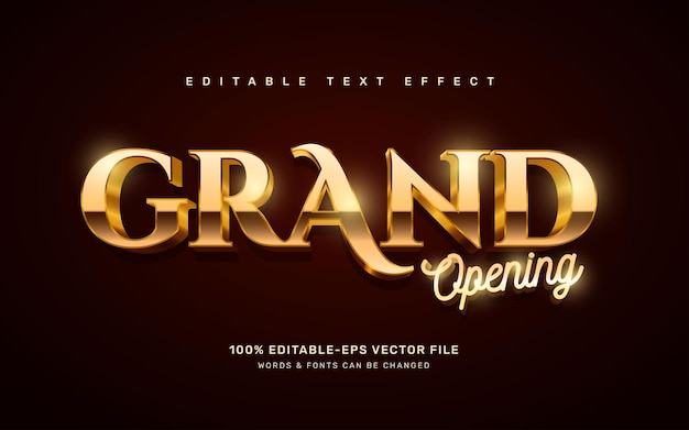 Teksteffect Gouden Grand Opening