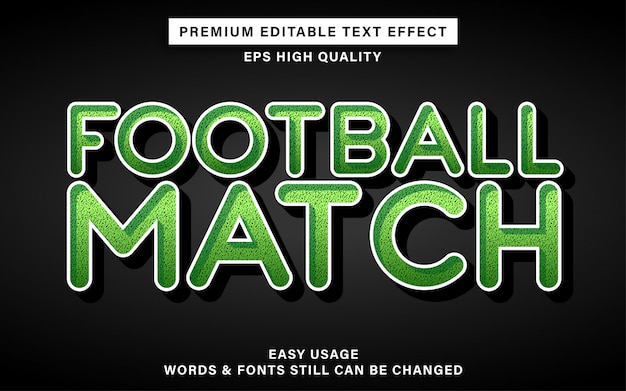 Teksteffect in voetbalstijl