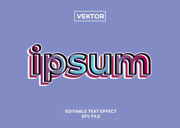 Vector teksteffect ipsum