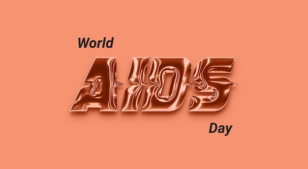 Teksteffect op Wereld Aidsdag