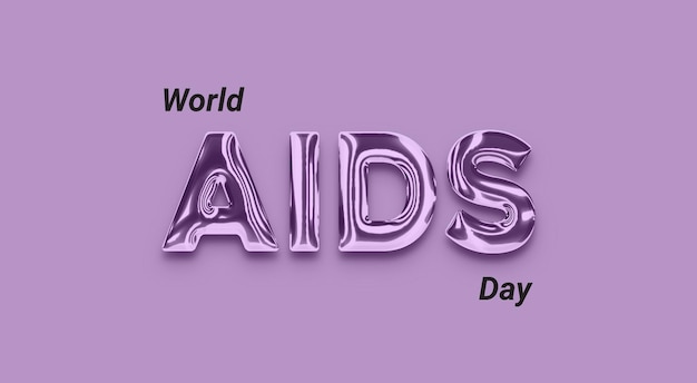 Teksteffect op Wereld Aidsdag