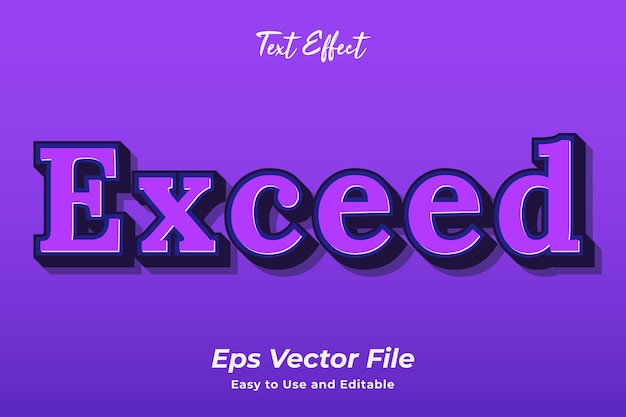 Teksteffect overtreft bewerkbare en gebruiksvriendelijke premium vector